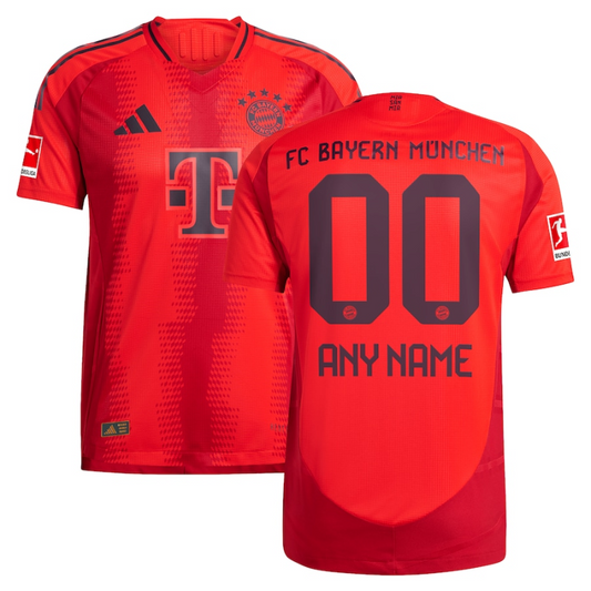 Bayern Munich adidas 2024/25 Home Custom Jersey - Red Adidas