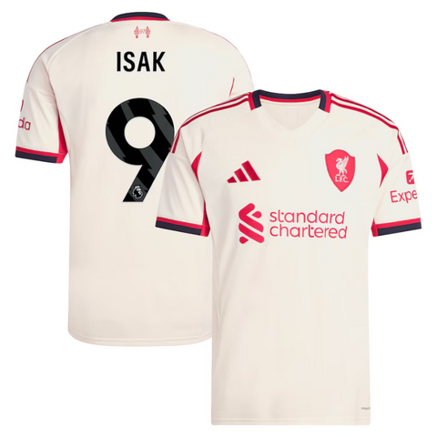 Alexander Isak Liverpool adidas 2025/26 Away Player Jersey - White Adidas