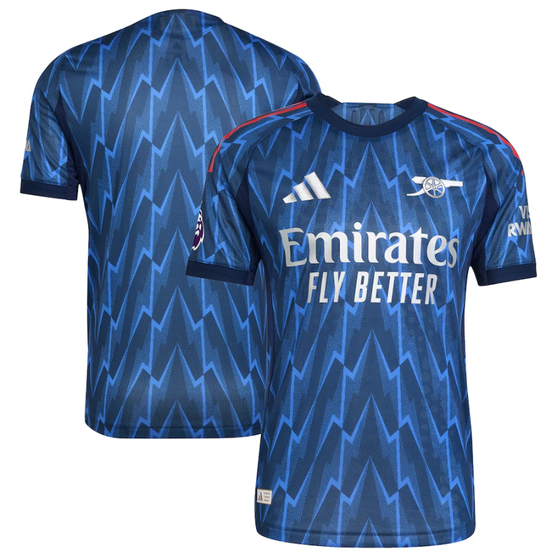 Arsenal adidas 2025/26 Away Authentic Jersey with Patch - Blue Adidas
