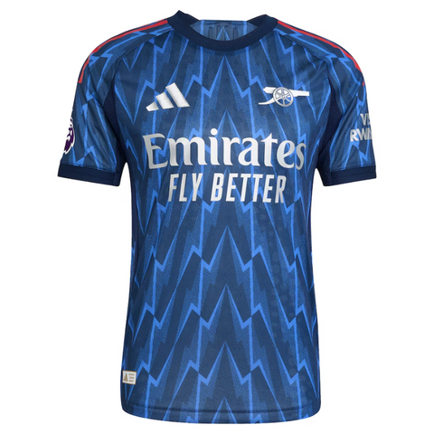 Arsenal adidas 2025/26 Away Authentic Jersey with Patch - Blue Adidas